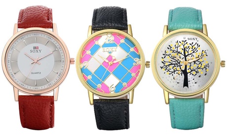 Montres pour femmes en cuir artificiel