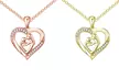 One, Two or Three Philip Jones Mother and Child Necklaces with Crystals from Zircondia® - Second Medium