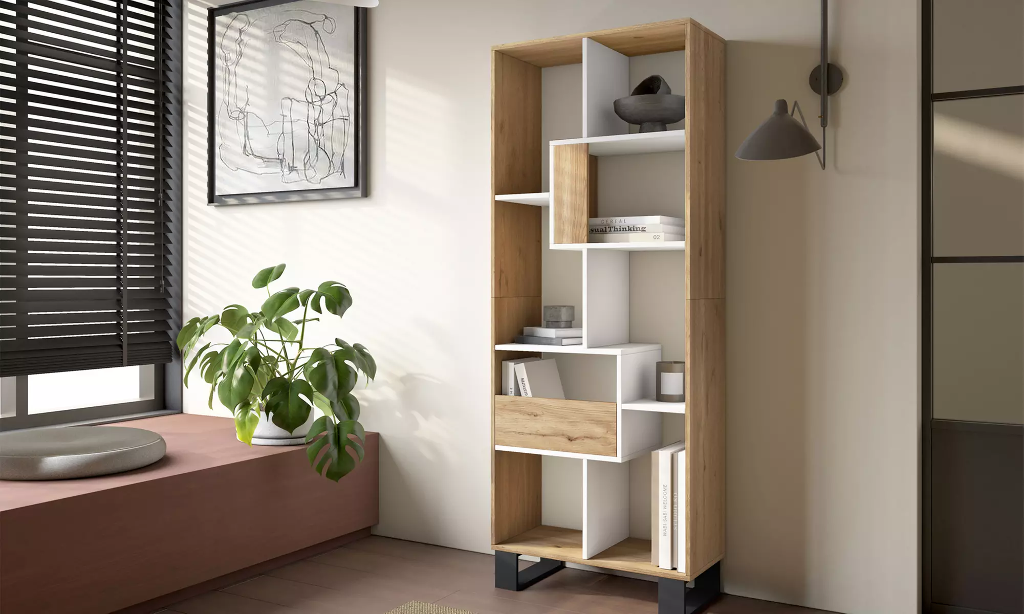 Estantería librería multiposición de diseño