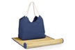 Cabo Canvas Beach Tote and Woven Bamboo Beach Mat - Second Medium