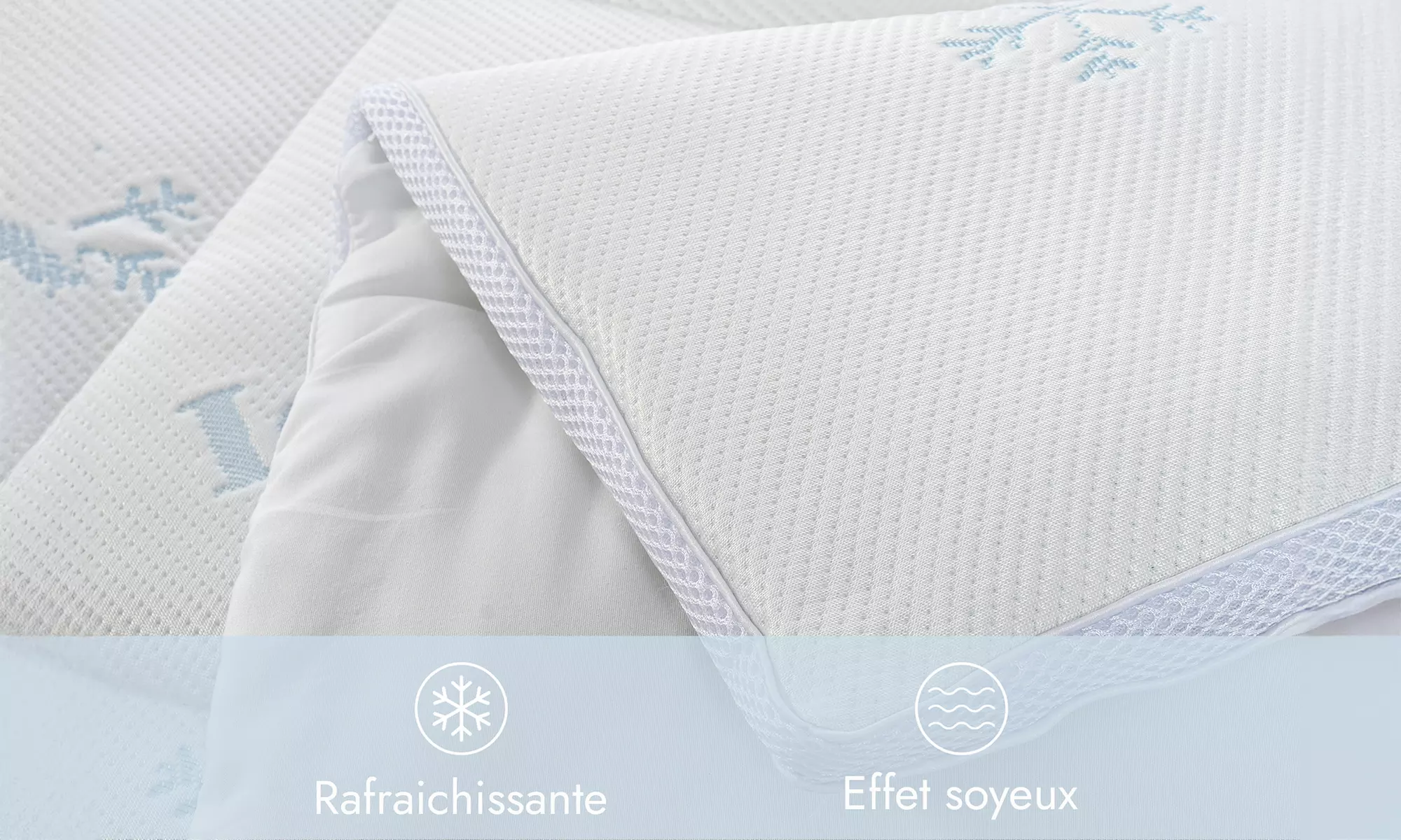 Couette 100% microfibre, fibres "Ice Cool" rafraîchissantes