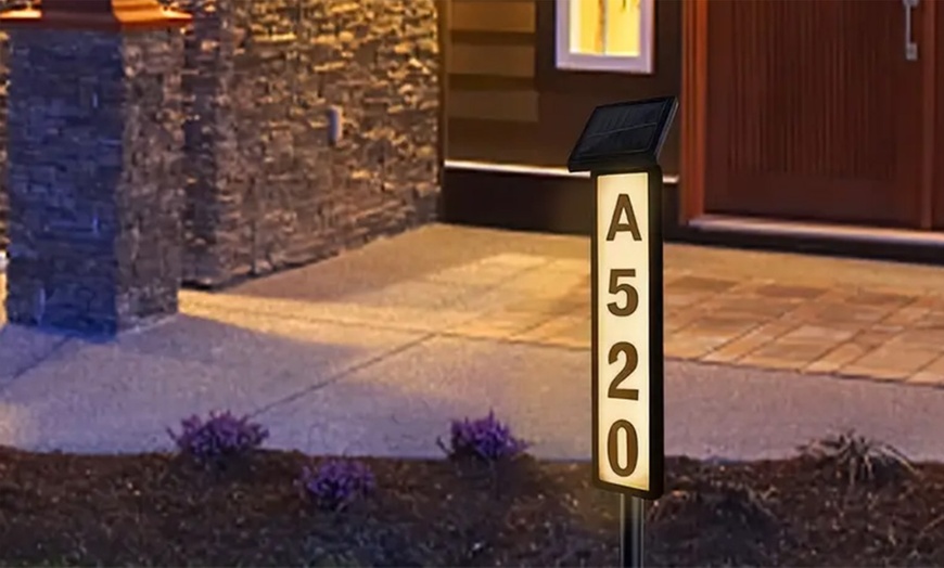 Image 2: Solar House Number Sign Light