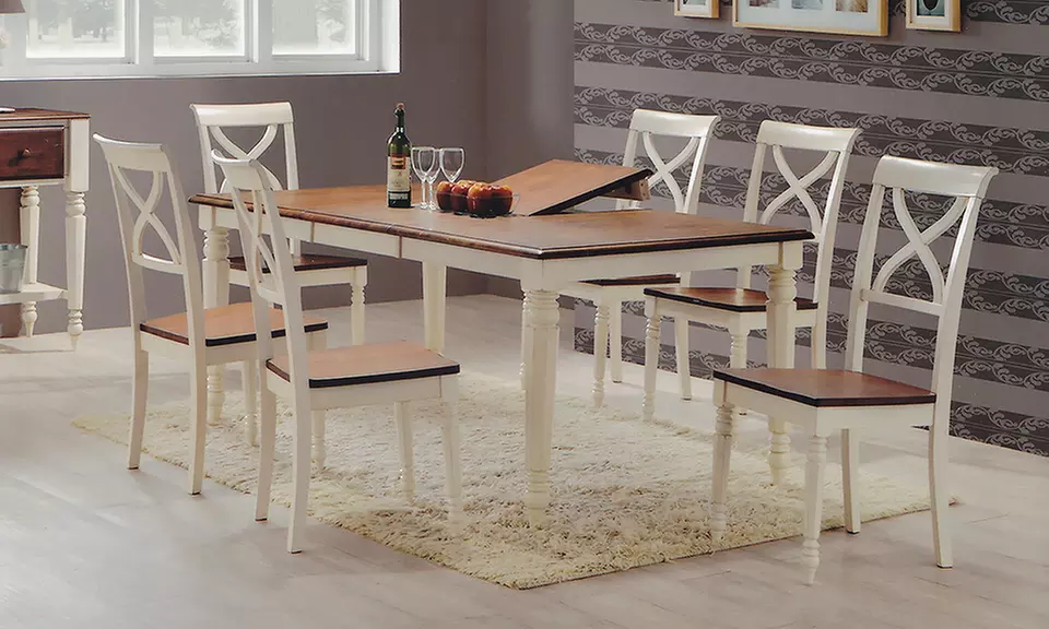 Ashton Dining Set with Expandable Table (8-Piece) - Primary Image