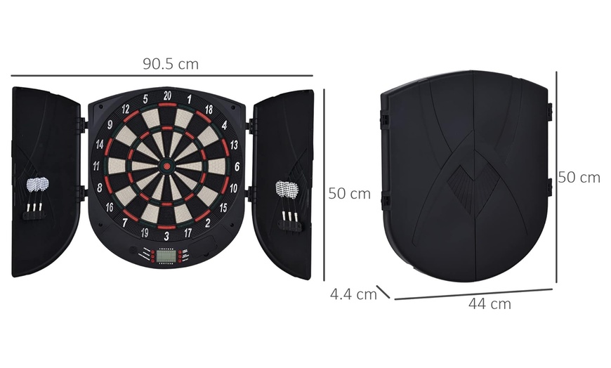 Image 6: HomCom Electronic Dartboard Set