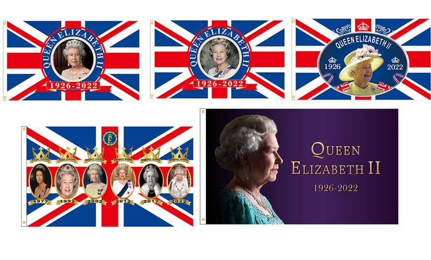 Image 1: Queen Elizabeth II Memorial Flag