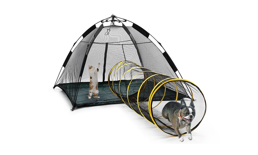 Image 4: Outdoor Pop-Up Portable Pet Tent