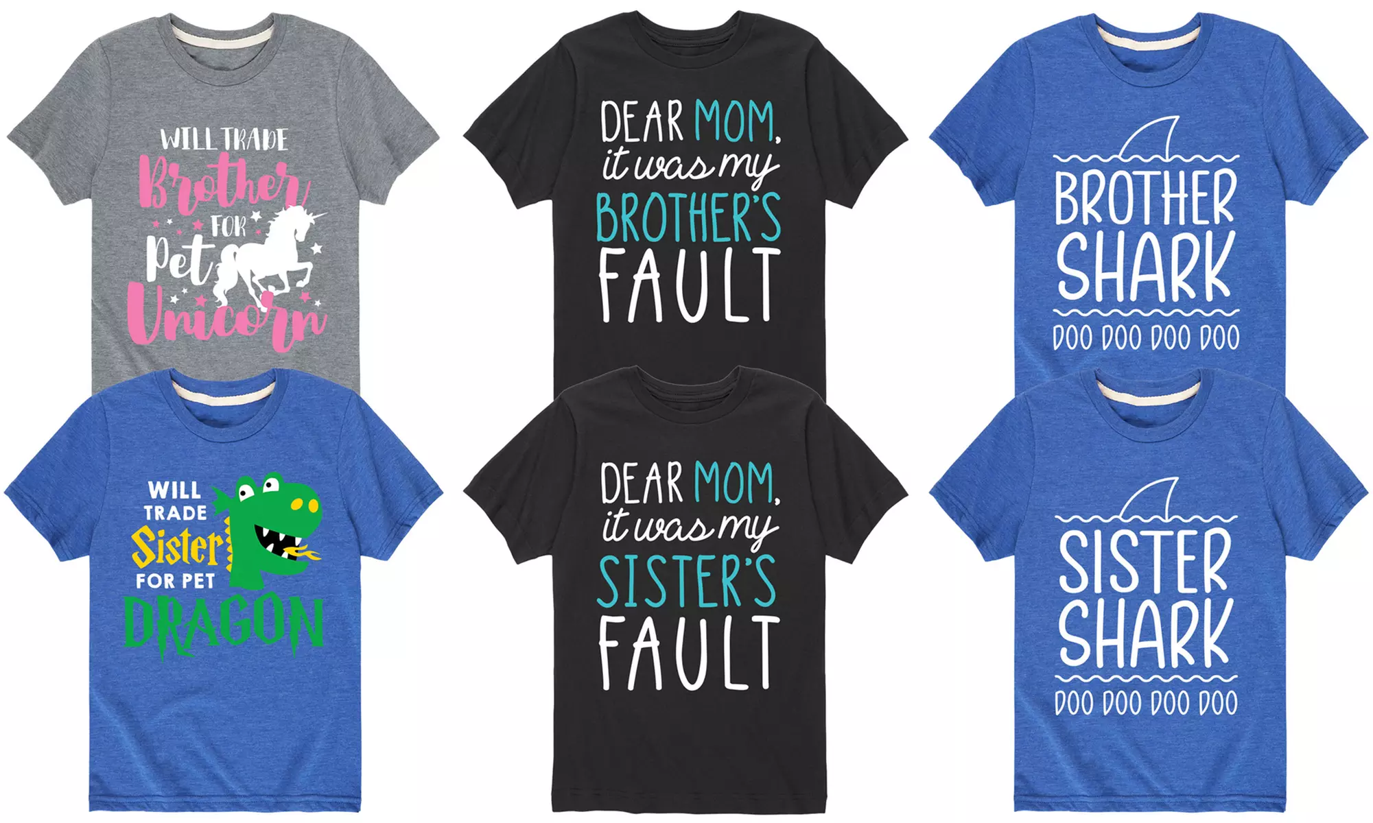 Kids Matching Brother and Sister Tees - Primary Image