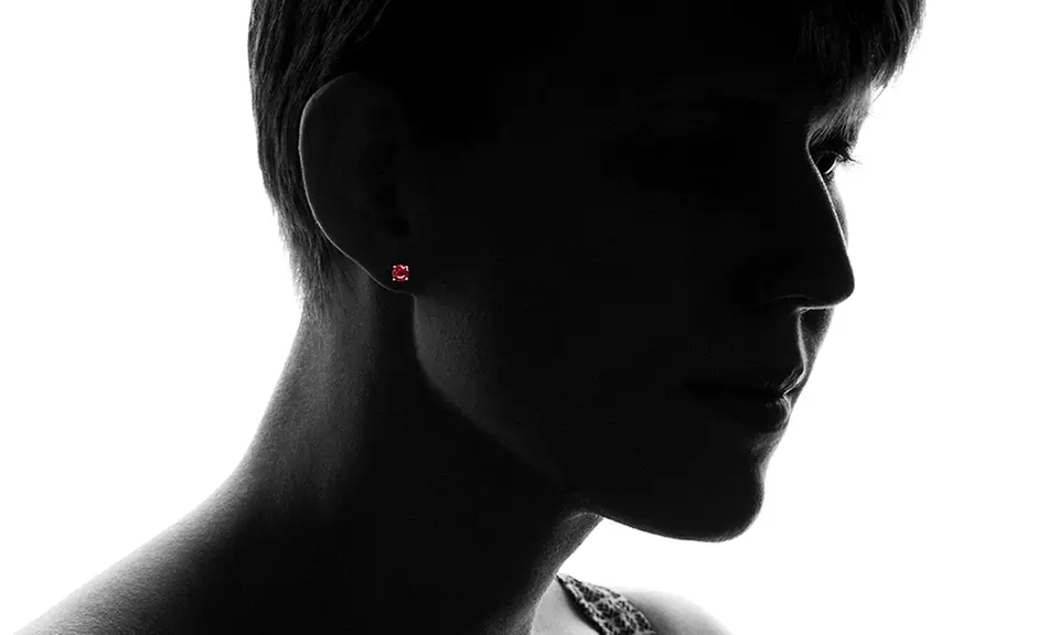 18K White Gold-Plated Stud Earrings with Swarovski Elements (10-Pair) - Second Medium