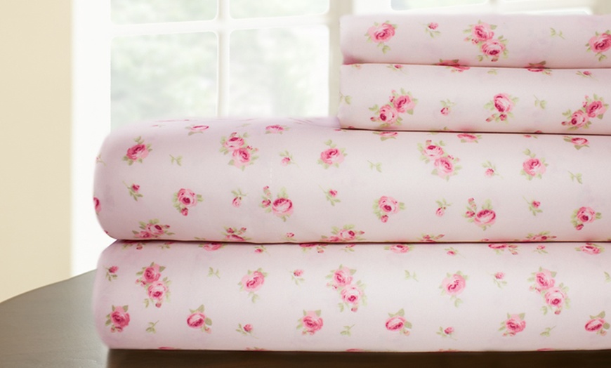 Up To 75% Off on Microfiber Printed Sheet Sets | Groupon Goods