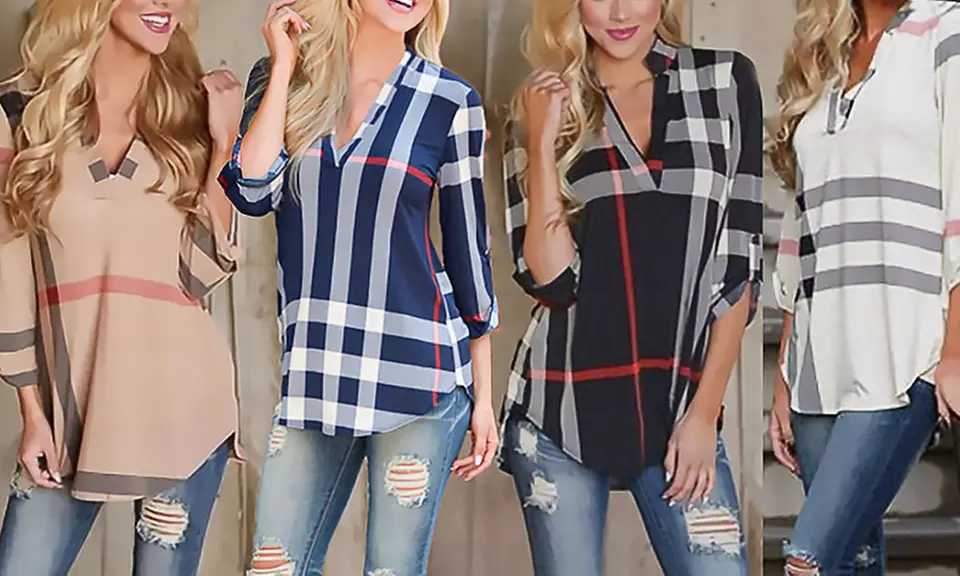 Kariertes Hemd für Damen in der Farbe nach Wahl - Primary Image