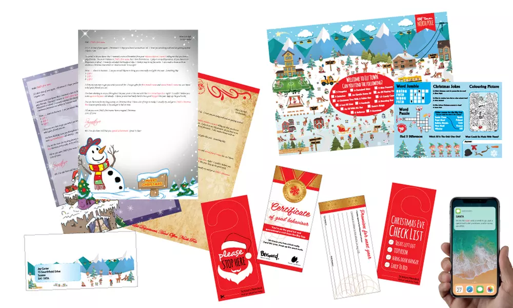 1, 2, or 3 Personalised Santa Letters, Activity Pack, Certificate, Photo, & Text - Free Delivery (Up To 58% Off) - Primary Image