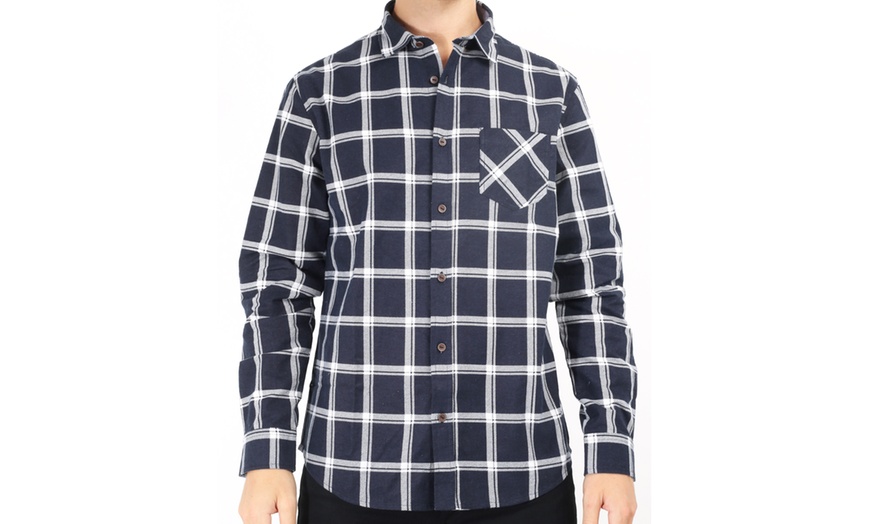 Image 2: Men's Checked Long-Sleeve Shirt