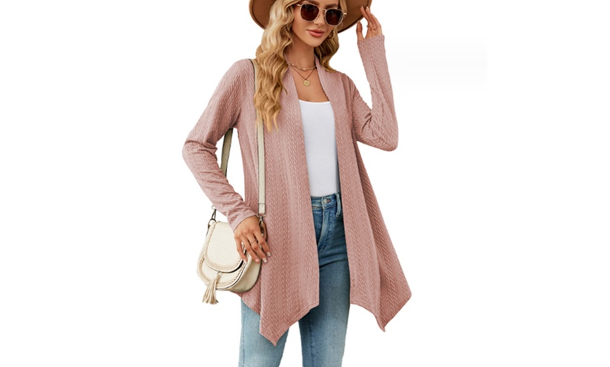 Image 8: Women's Casual Long Sleeve Open Front Cardigan