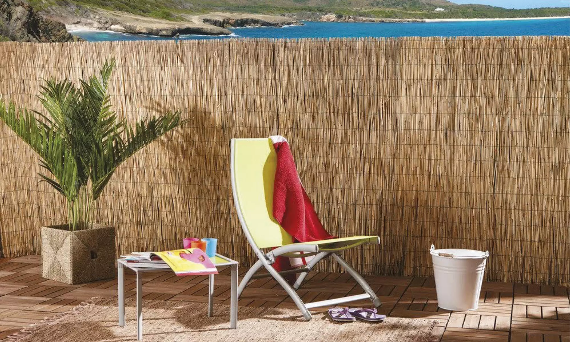 Arelle in pvc e bamboo recinzioni esterno giardino