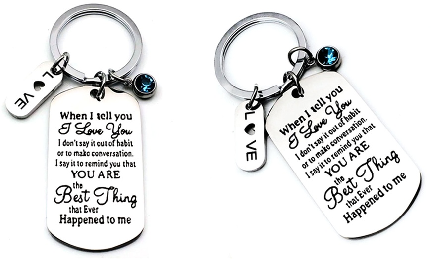 Image 2: One, Two or Four When I Tell You I Love You Keychains