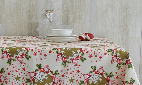 Tovaglie Natalizie in puro cotone disponibili in 2 fantasie, 2 colori e varie dimensioni