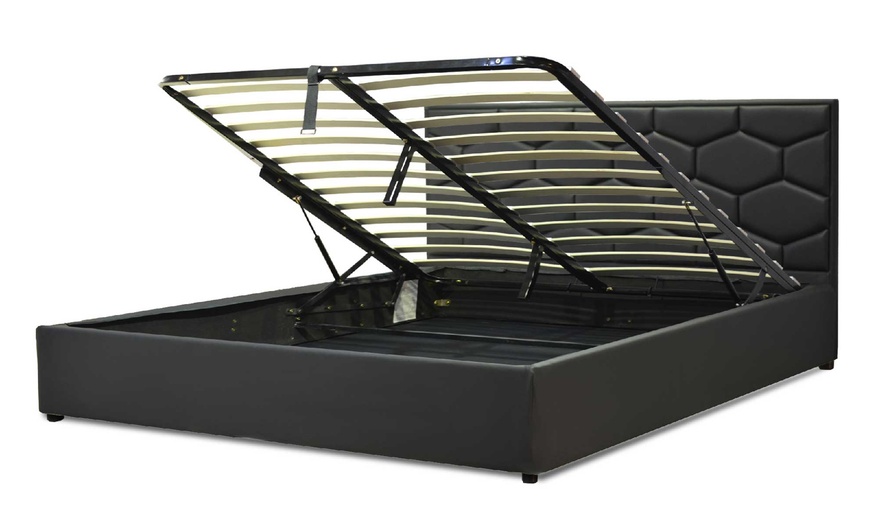 Image 11: Lit coffre Manhattan Simili cuir, matelas ''Cosmos'' en option