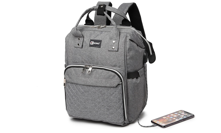 Image 12: Functional Backpack with Optional USB Charging Port