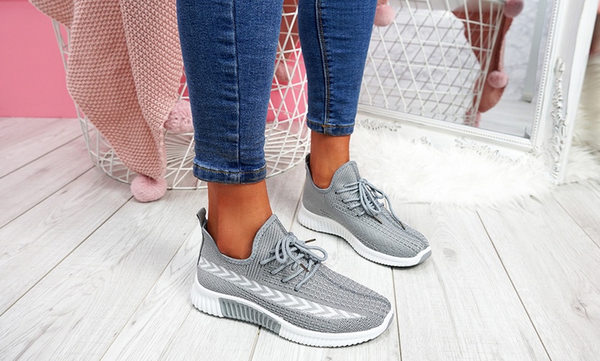 Image 16: Lace-Up Chunky Sole Trainers