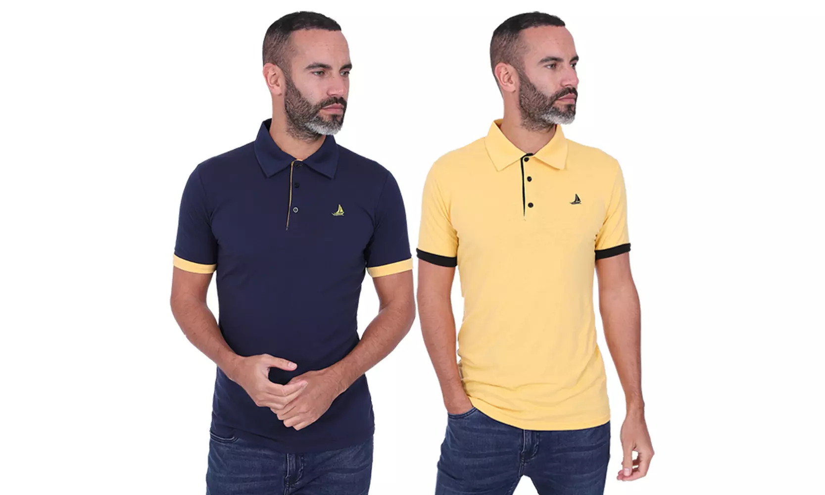 2er-Pack Blu Apparel Herren-Poloshirts