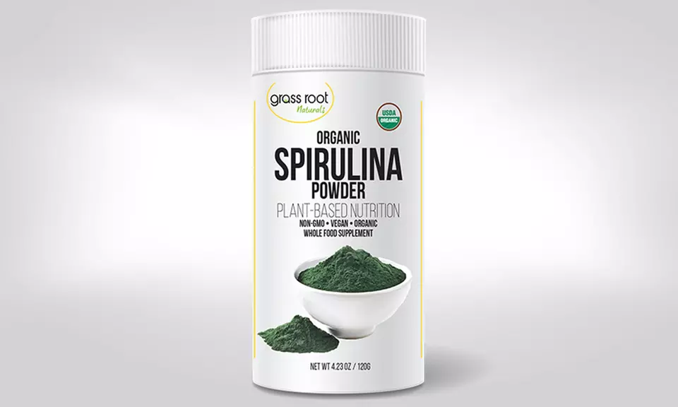 Grass Root Naturals Certified Organic Spirulina Powder Dietary Supplement (1- or 2-Pack) - Second Medium