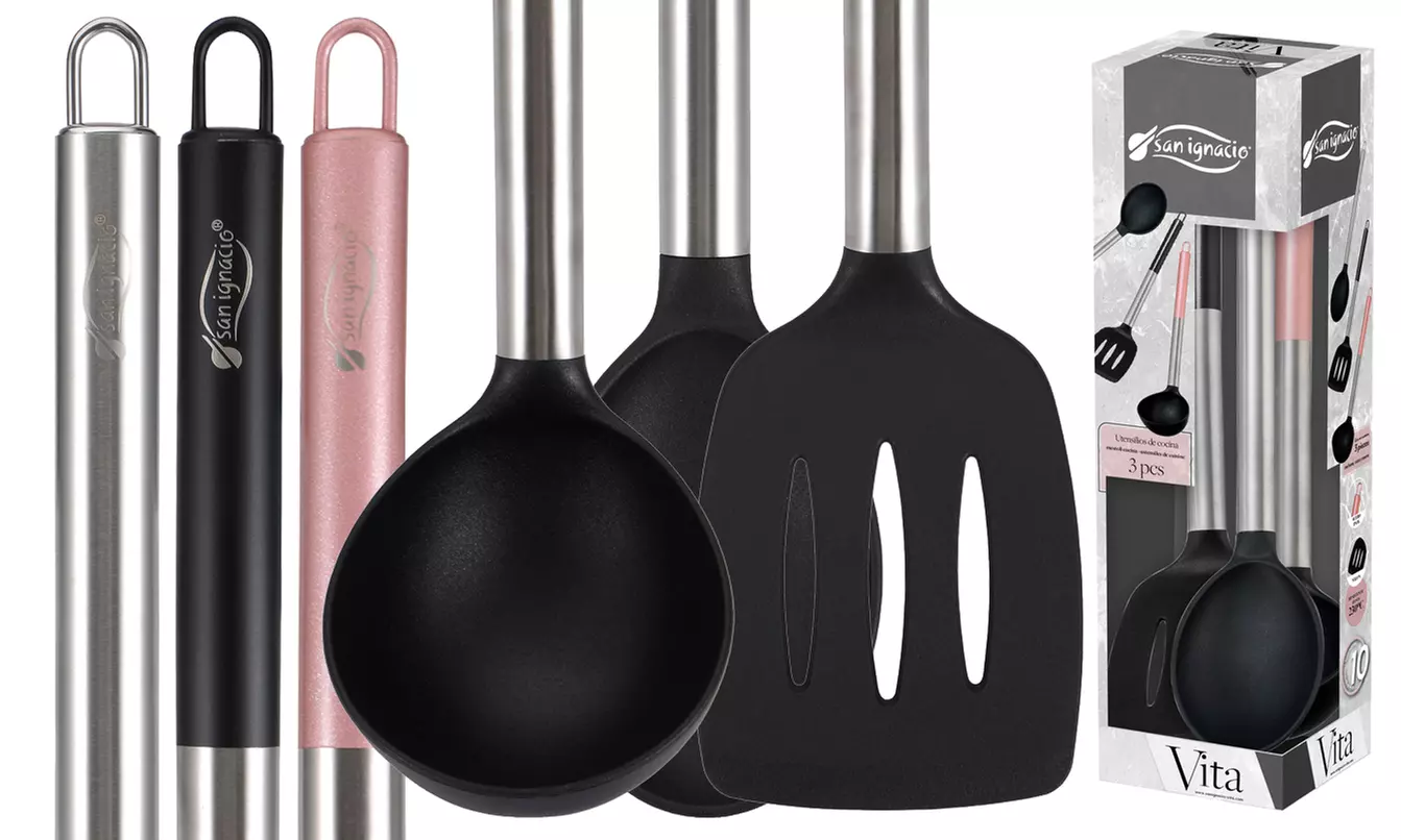 Batterie de cuisine San Ignacio, 3 poêles à frire et 3 ustensiles - Second Medium