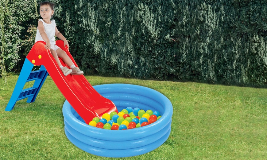 Image 2: Three-in-One Inflatable Slide and Pool Ball Pit Set