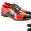 Image 1: Men's Two-Tone Patent Brogues