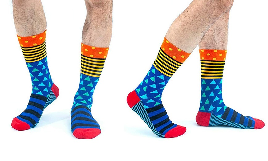 Image 2: 1x, 4x oder 8x Herren-Socken mit geometrischem Muster