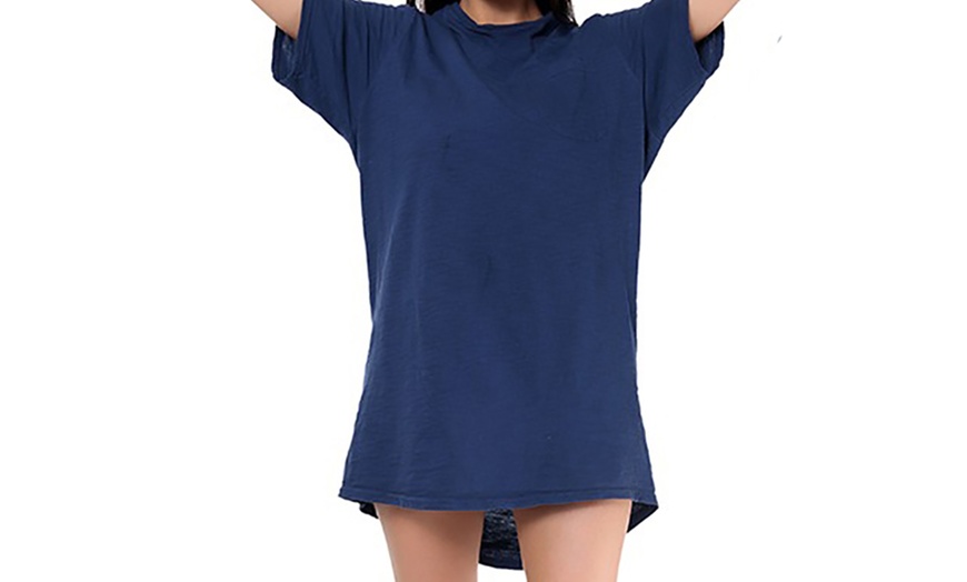 Image 14: Women's Plain Nightwear Nighty T-Shirt