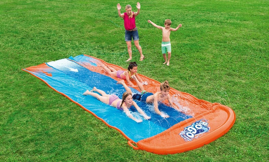 Image 1: Bestway Double Water Slide