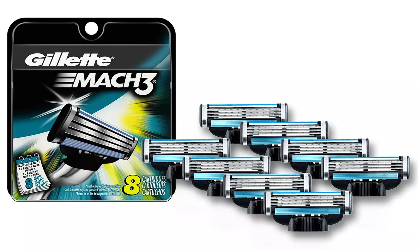 Gillette Mach3 Razor Refill Cartridges (8 or 16-Pack)  - Primary Image