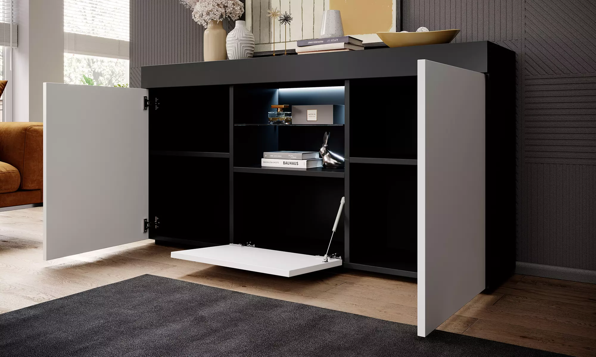 Mueble aparador con iluminación led