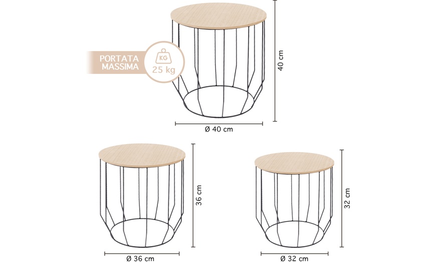 Image 16: Set de 3 tables basses pour le salon