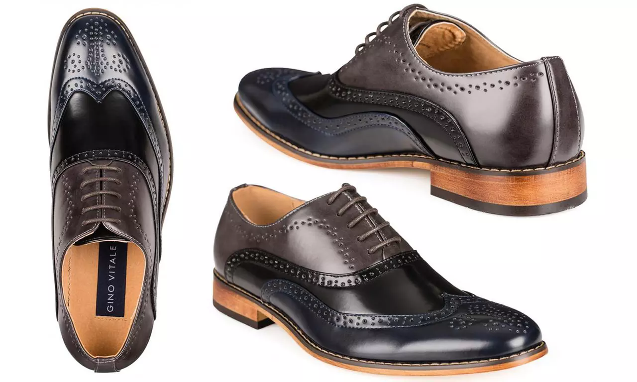 Gino Vitale Men's Three-Tone Dress Shoes - Second Medium