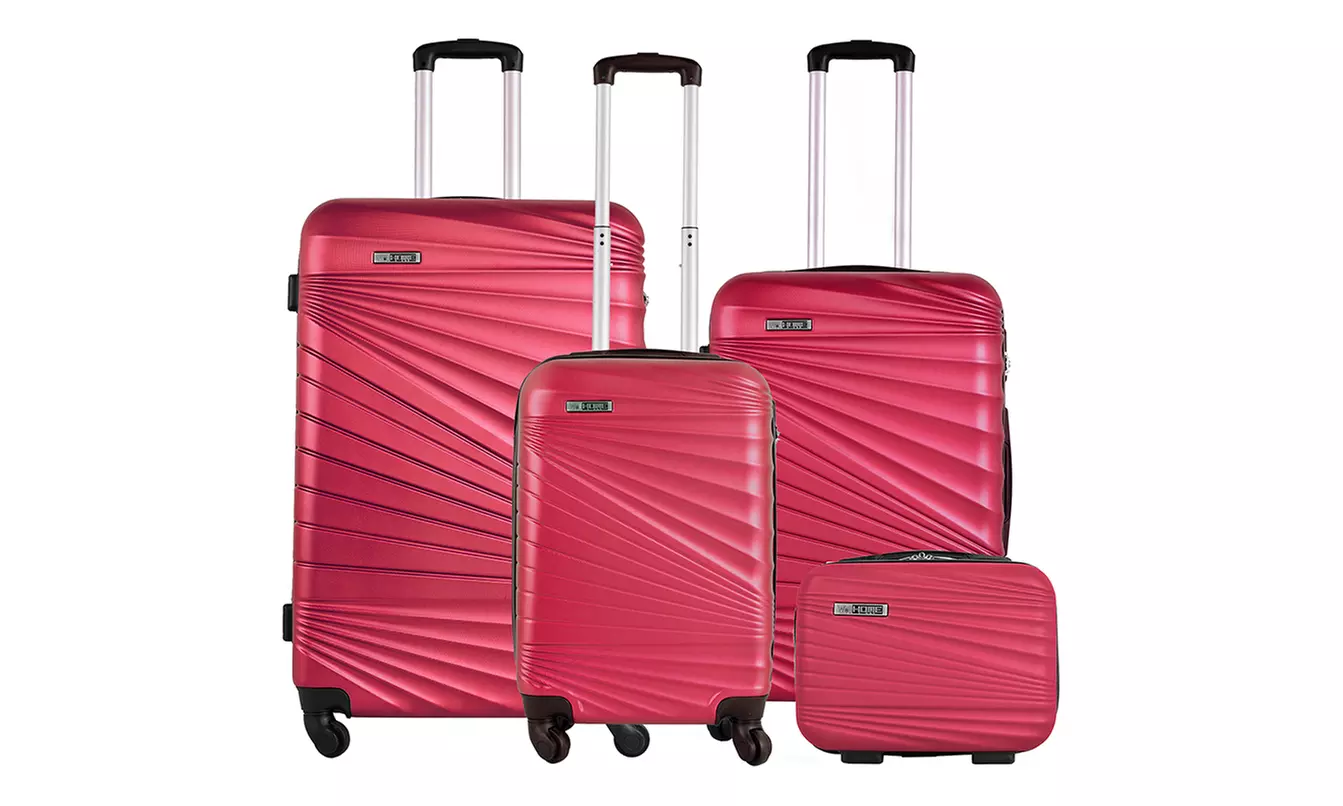 EcoTraveler Teleskopgriff Kofferset; 60% recyceltes ABS