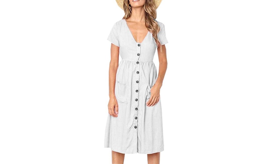 Image 5: Button Front Summer Dress
