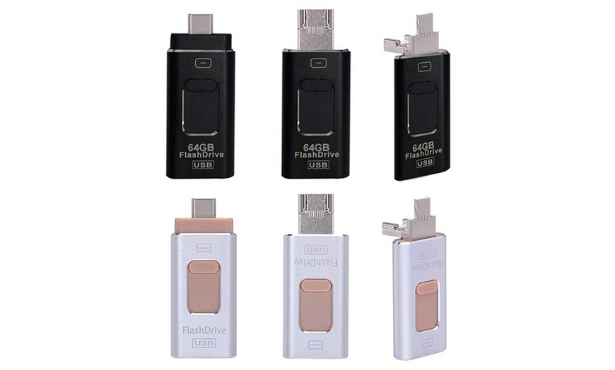 Image 1: 4-in-1 usb-stick met 64-128 GB