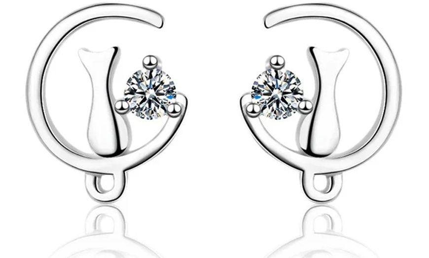 Image 2: Eira Wen 925 Silver Earrings made with Crystals from Swarovski