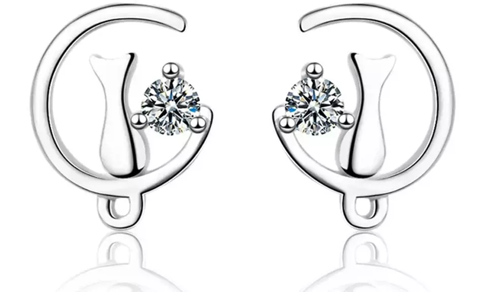 Eira Wen 925 Silver Earrings made with Crystals from Swarovski