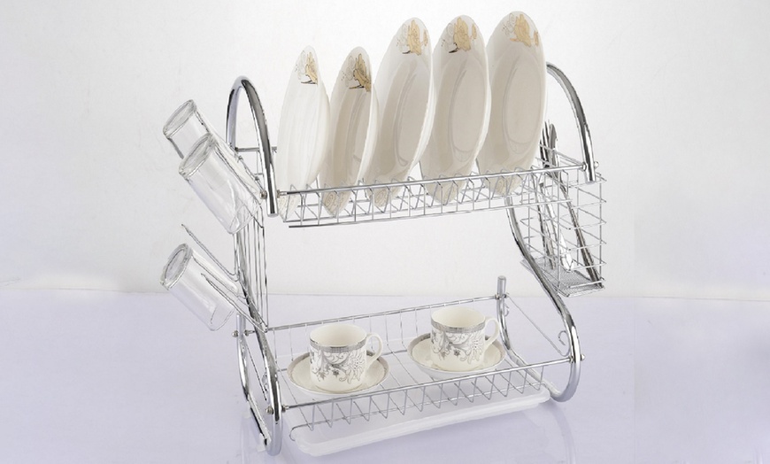 Image 5: Two-Tier Dish Drainer