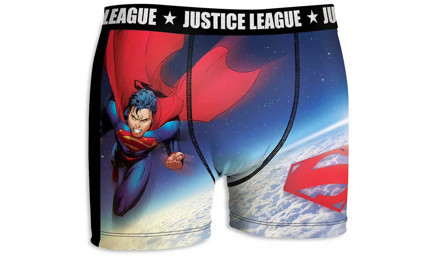 Pack de 5 boxers pour homme, collection Justice League de la marque Freegun - Second Medium