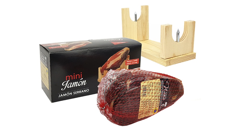 Image 1: Mini Serrano Ham and Support