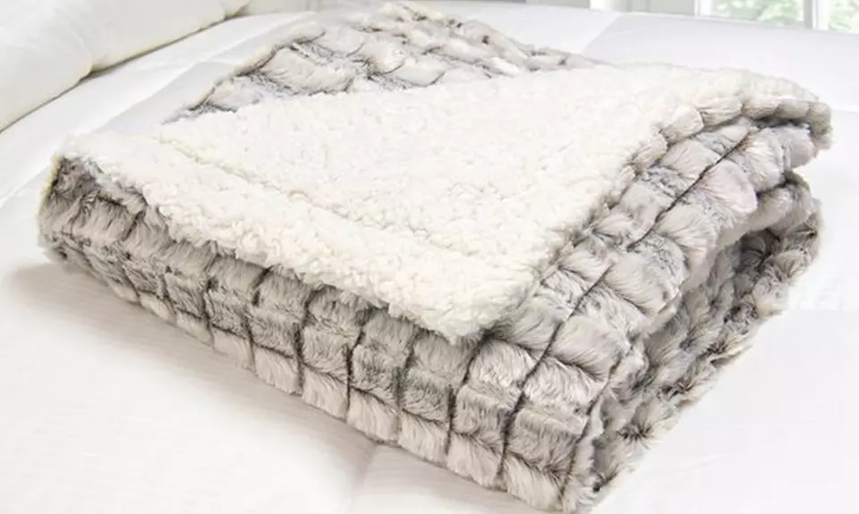 Hotel Peninsula Micromink to Sherpa Reversible Throw (1- or 2-Pack) - Second Medium