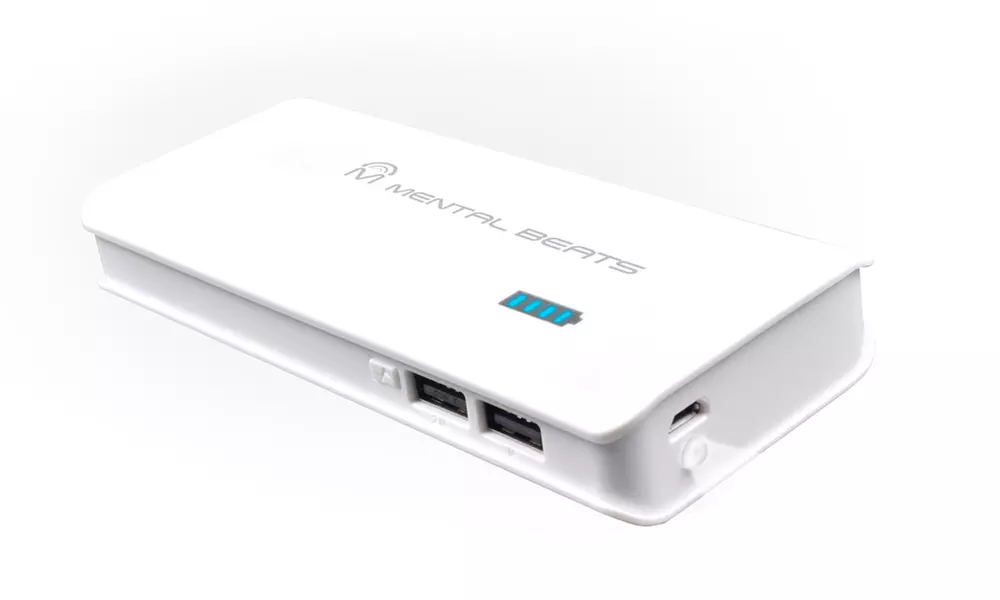 Mental Beats 10,000mAh Power Bank 2 Dual-Port USB Backup Battery with 2.1-Amp Port, 1-Amp Port, and LED Flashlight - Second Medium