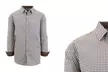 Galaxy by Harvic Men's Long Sleeve Slim-Fit Gingham Dress Shirts (S-2XL) - Second Medium