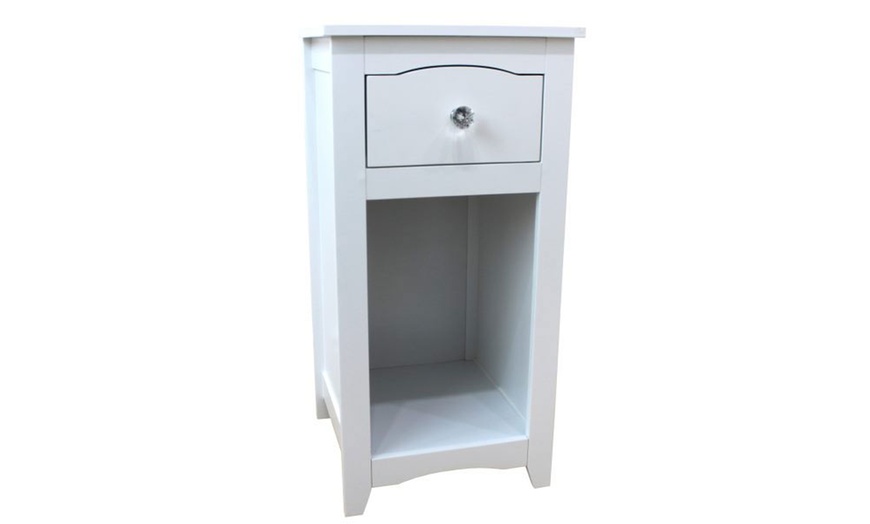 Image 2: White Bedside Cabinet 