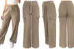 Women's Wide Leg Cargo Pocket Combat Trousers - Second Medium