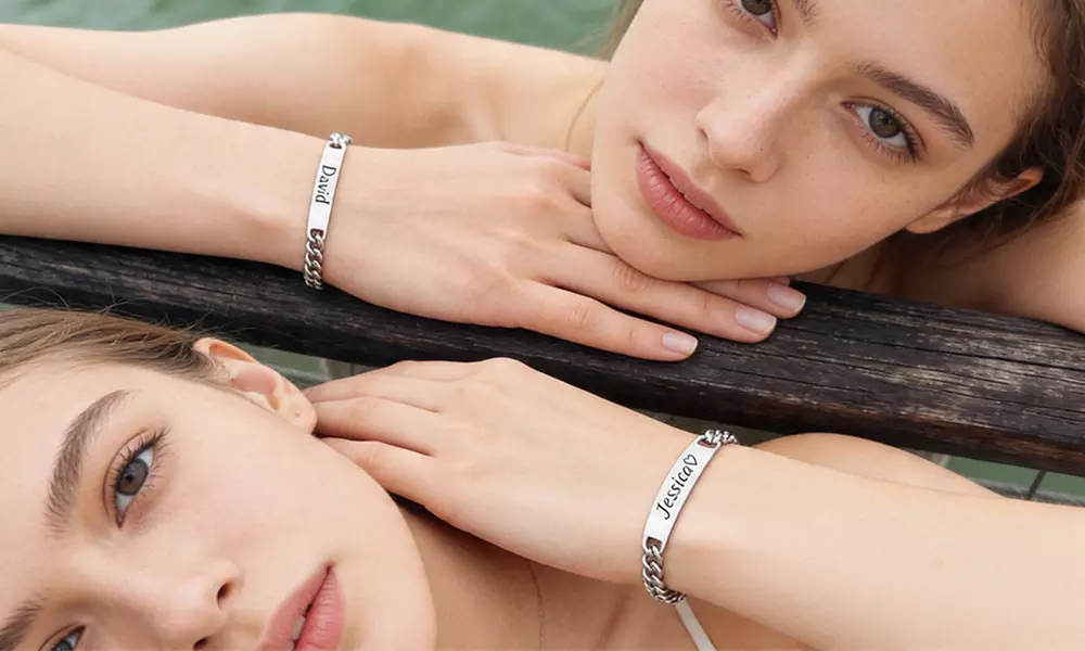 1 ou 2 bracelets en acier inoxydable personnalisables