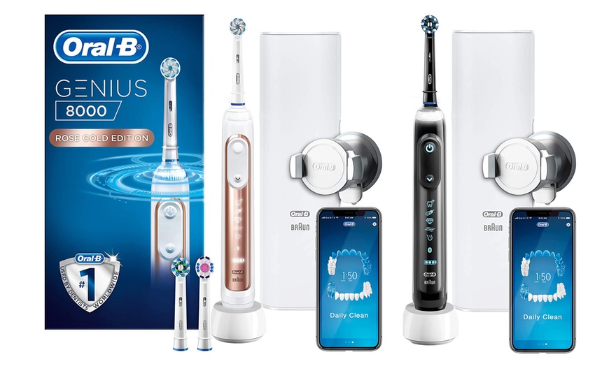 Image 1: Oral-B Genius 8000 Electric Toothbrush
